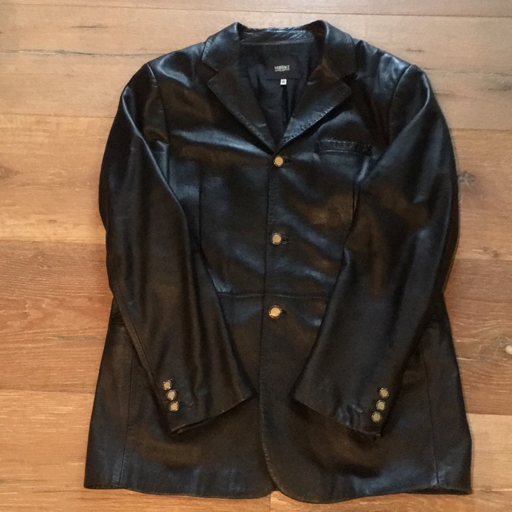 Versace leather sport coat